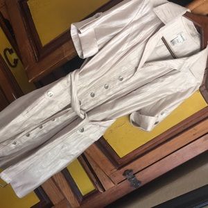 Chico’s dress/coat metallic tan 3.5